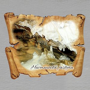 Harmanecká jaskyňa 4 - magnet pergamen