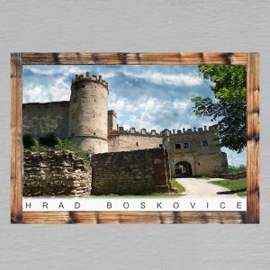 Boskovice - hrad - magnet C6 rám dvojitý