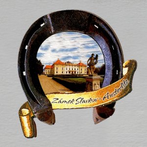 Slavkov - Austerlitz - zámek - magnet podkova