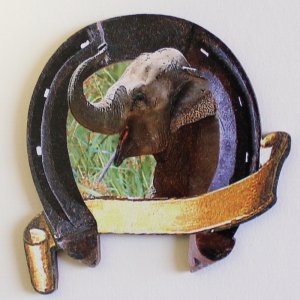 Slon - magnet podkova