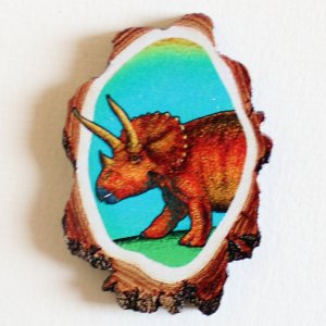 Triceratops - magnet kůra malá