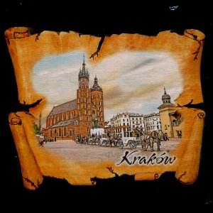 Kraków - magnet pergamen