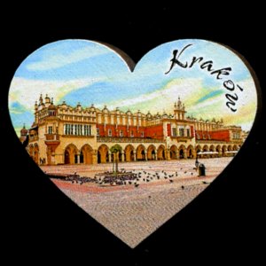 Kraków - magnet srdce