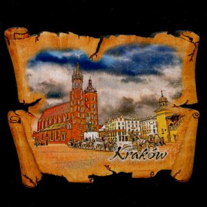 Kraków - magnet pergamen