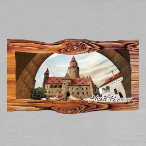 Bouzov - hrad - magnet prkno dvojitý
