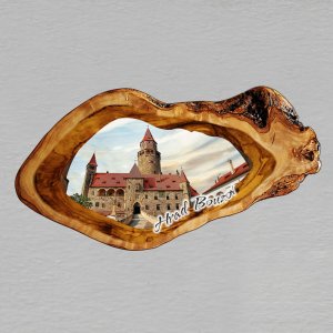 Bouzov - hrad - magnet oliva ovál