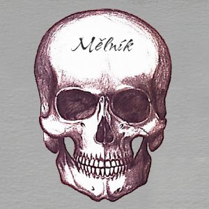 Mělník - lebka - magnet ořez