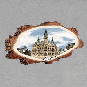Liberec - magnet kůra dvojitý