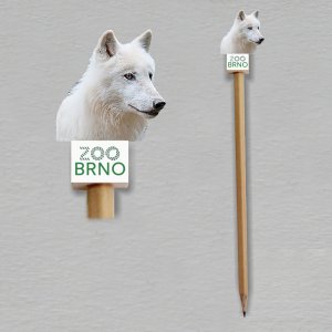 Zoo Brno - Vlk - tužka s oboustranným potiskem soklíku