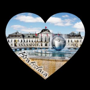 Bratislava - Prezidentský palác - magnet srdce