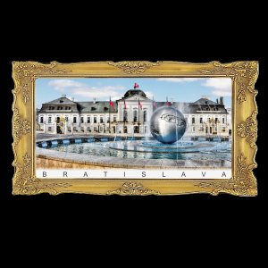 Bratislava - Prezidentský palác - magnet rám obraz dvojitý