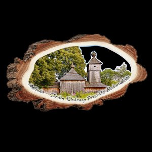 Bardejovské kostely - Kostol Jedlinka - magnet kůra prořez