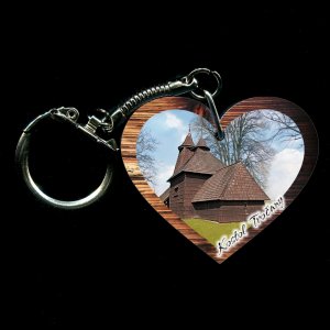 Bardejovské kostely - Tročany - klíčenka srdce