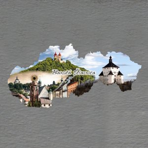 Banská Štiavnica - magnet mapa koláž