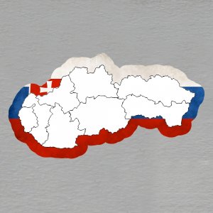 Magnet max - Mapa rám vlajka - kraje - SR