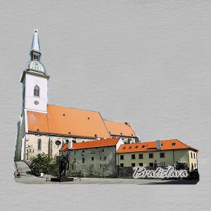 Bratislava - Katedrála svätého Martina - magnet ořez