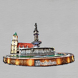 Bratislava - magnet ořez
