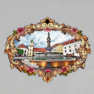 Bratislava - magnet rám ornament