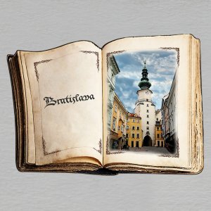 Bratislava - Michalská brána - magnet kniha