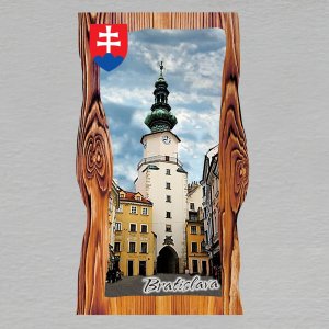 Bratislava - Michalská brána - znak -magnet prkno