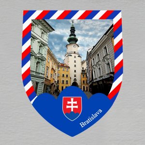 Bratislava - Michalská brána - znak - magnet erb trikolora