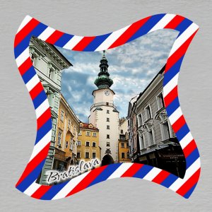 Bratislava - Michalská brána - znak - magnet trikolora