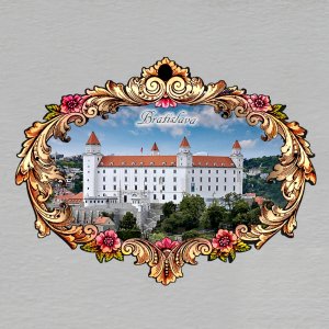 Bratislava - Hrad - magnet rám ornament