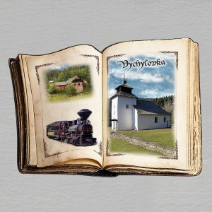 Vychylovka - Mašina - magnet kniha koláž