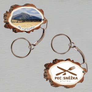 Bistro Pec pod Sněžkou - klíčenka kůra
