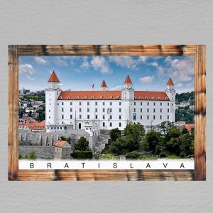 Bratislava - Hrad - magnet C6 rám dvojitý