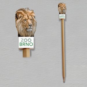 Zoo Brno - Lev - tužka s oboustranným potiskem soklíku