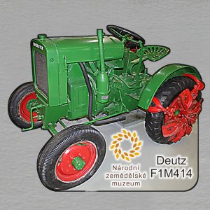 Národní zemědělské muzeum  - Čáslav - Deutz F1M414 - magnet 6,5cm