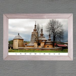 Bardejovské kostely - Ladomírová - obrázek s rámečkem 14x20cm
