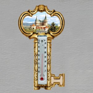 Bojnice - magnet s teploměrem - klíč
