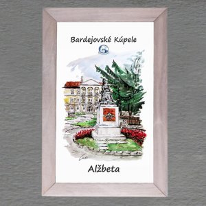 Bardejov - Bardejovské Kúpele - Alžbeta - obrázek s rámečkem 14x20cm