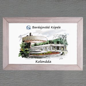 Bardejov - Bardejovské Kúpele - Kolonáda - obrázek s rámečkem 14x20cm