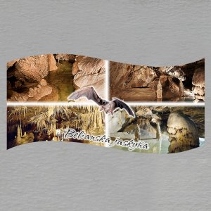 Belianska jaskyňa - netopýr - magnet vlnka koláž