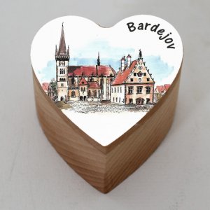 Bardejov - krabička srdce 8cm
