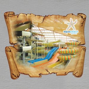 Aqua palace Praha - magnet pergamen