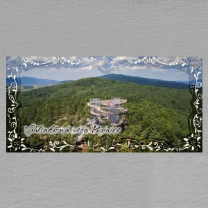 Bojnice - Vyhliadková veža - magnet DL rám folklór dvojitý