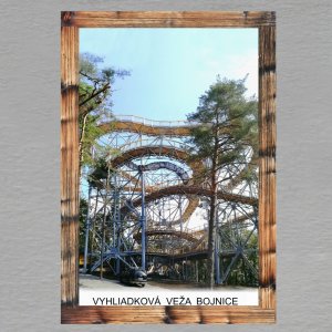 Bojnice - Vyhliadková veža - magnet C6 rám
