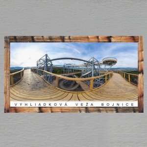 Bojnice - Vyhliadková veža - magnet DL rám  dvojitý