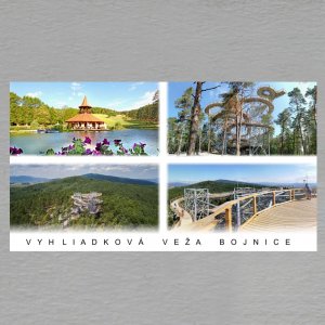 Bojnice - Vyhliadková veža - magnet DL koláž