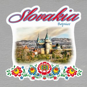 Bojnice - magnet Slovakia výšivka