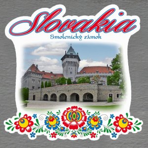 Smolenický zámok - magnet Slovakia výšivka