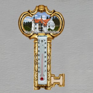 Benešov nad Ploučnicí - magnet s teploměrem - klíč