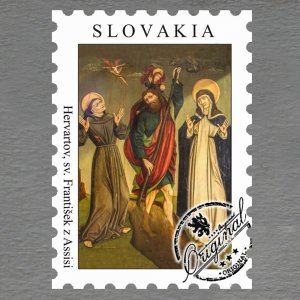 Hervartov - sv. František z Assisi -  magnet známka