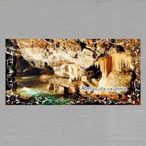 Belianska jaskyňa - magnet DL rám folklór dvojitý