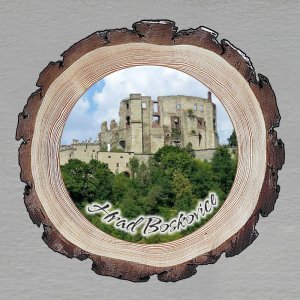 Boskovice - hrad - magnet kůra kulatá 6cm