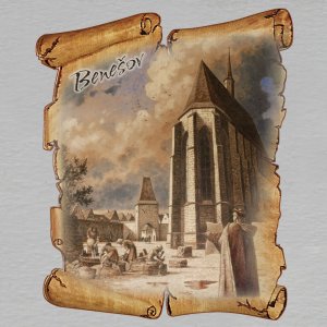Benešov - magnet pergamen
